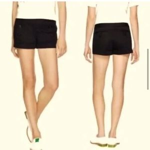 Talula 00 button front black cuffed short